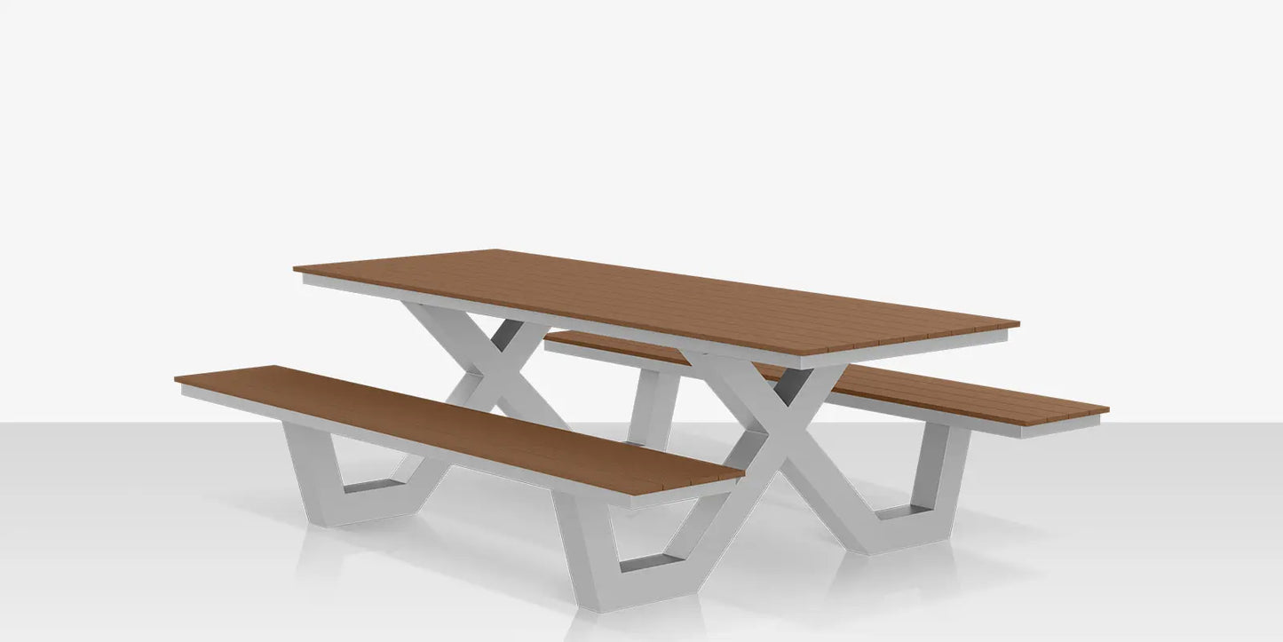 Napa 8' Picnic Table - ADA Does not include umbrella hole by DecoScape (2404-367-ADA)