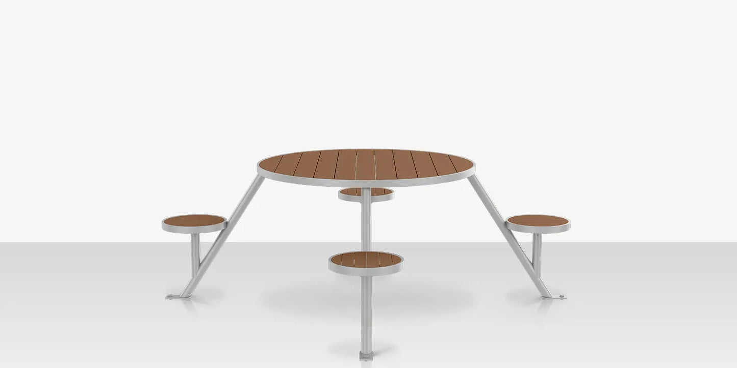 Napa 47" Round Picnic Table Seats 4 by DecoScape (2404-637-EA)