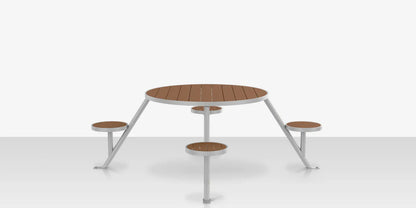 Napa 47" Round Picnic Table Seats 4 by DecoScape (2404-637-EA)