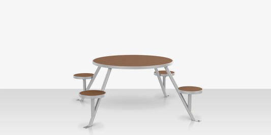 Napa 47" Round Picnic Table Seats 4 by DecoScape