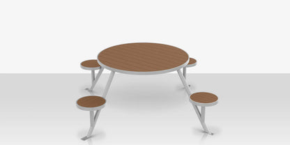 Napa 47" Round Picnic Table Seats 4 by DecoScape (2404-637-EA)
