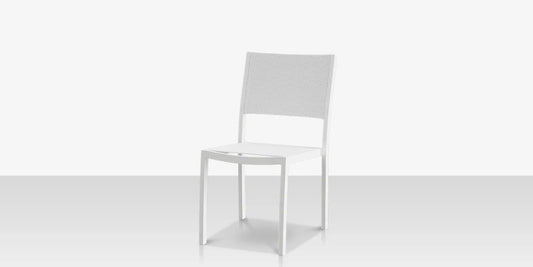 Fusion Dining Side Chair - Tex White - White Sling by DecoScape