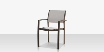 Fusion Dining Arm Chair - Tex Gray - Cloud Duo Sling by DecoScape (3001-163-TXG-CLD)