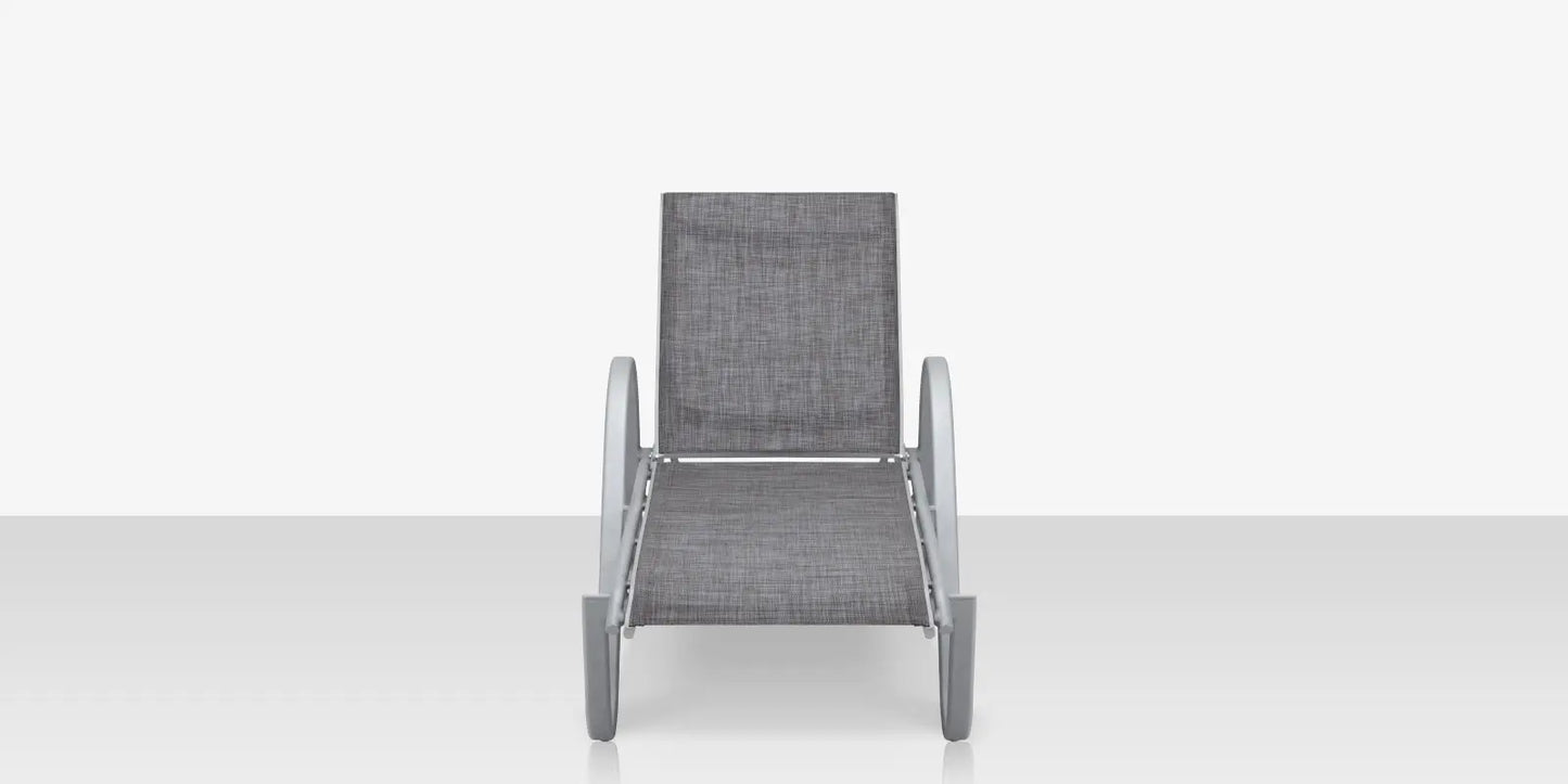 Lanai Chaise - Kessler Silver - Slate Sling by DecoScape (3011-104)