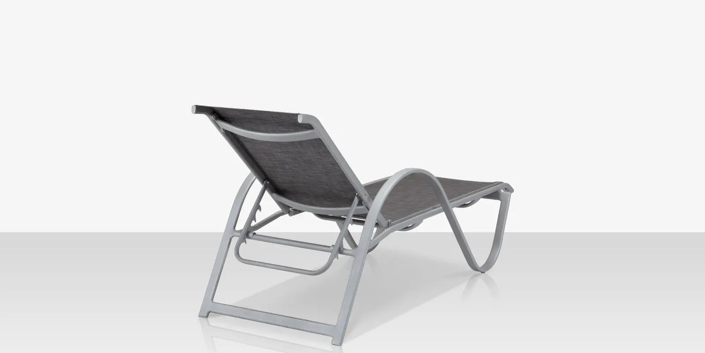 Lanai Chaise - Kessler Silver - Slate Sling by DecoScape (3011-104)