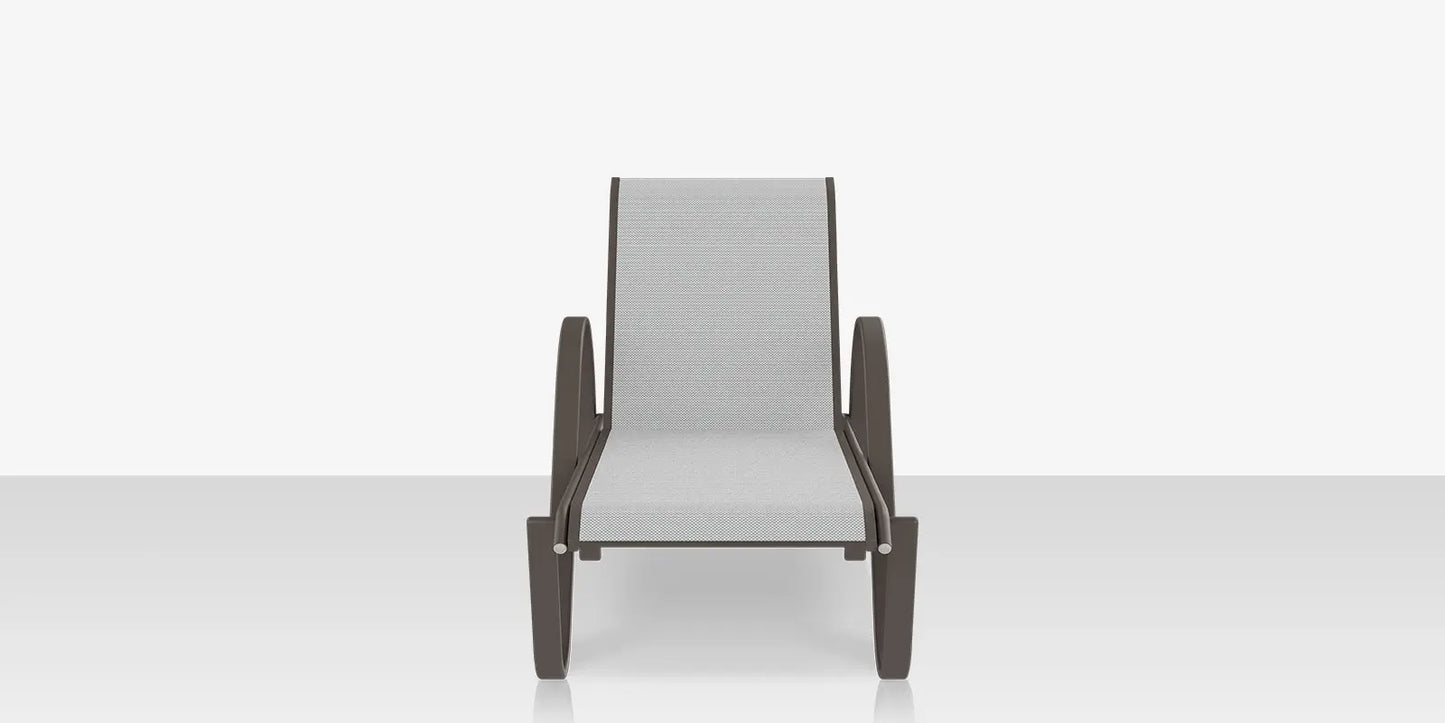Lanai Chaise - Tex Gray - Cloud Gray Sling by DecoScape (3011-104)