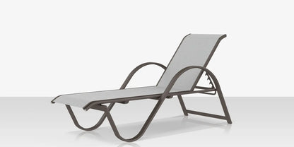 Lanai Chaise - Tex Gray - Cloud Gray Sling by DecoScape (3011-104)