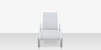 Lanai Chaise - Tex White - Cloud Gray Sling by DecoScape (3011-104)