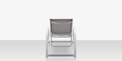 Lanai Chaise - Tex White - Cloud Gray Sling by DecoScape (3011-104)