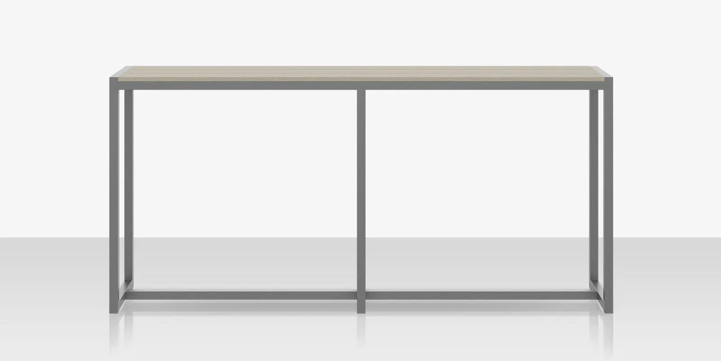 Modera Rectangular Drink Rail - Bar Height 2.5" wide slats by DecoScape (3203-934)