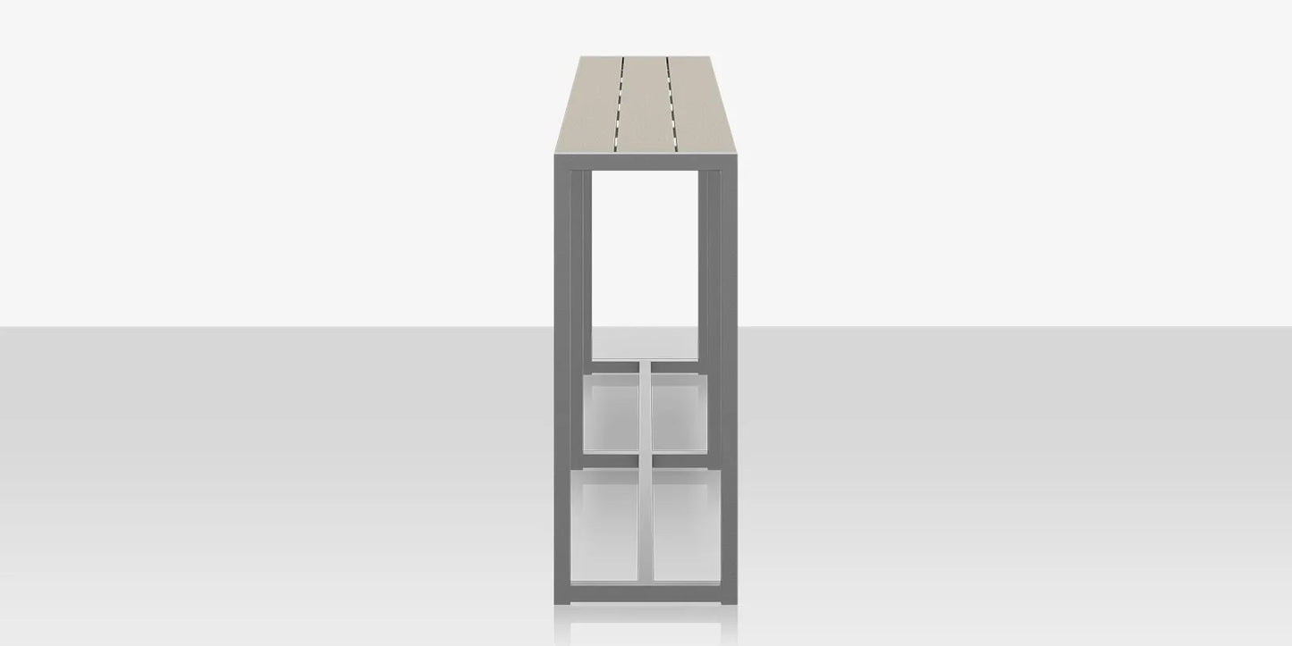 Modera Rectangular Drink Rail - Bar Height 2.5" wide slats by DecoScape (3203-934)