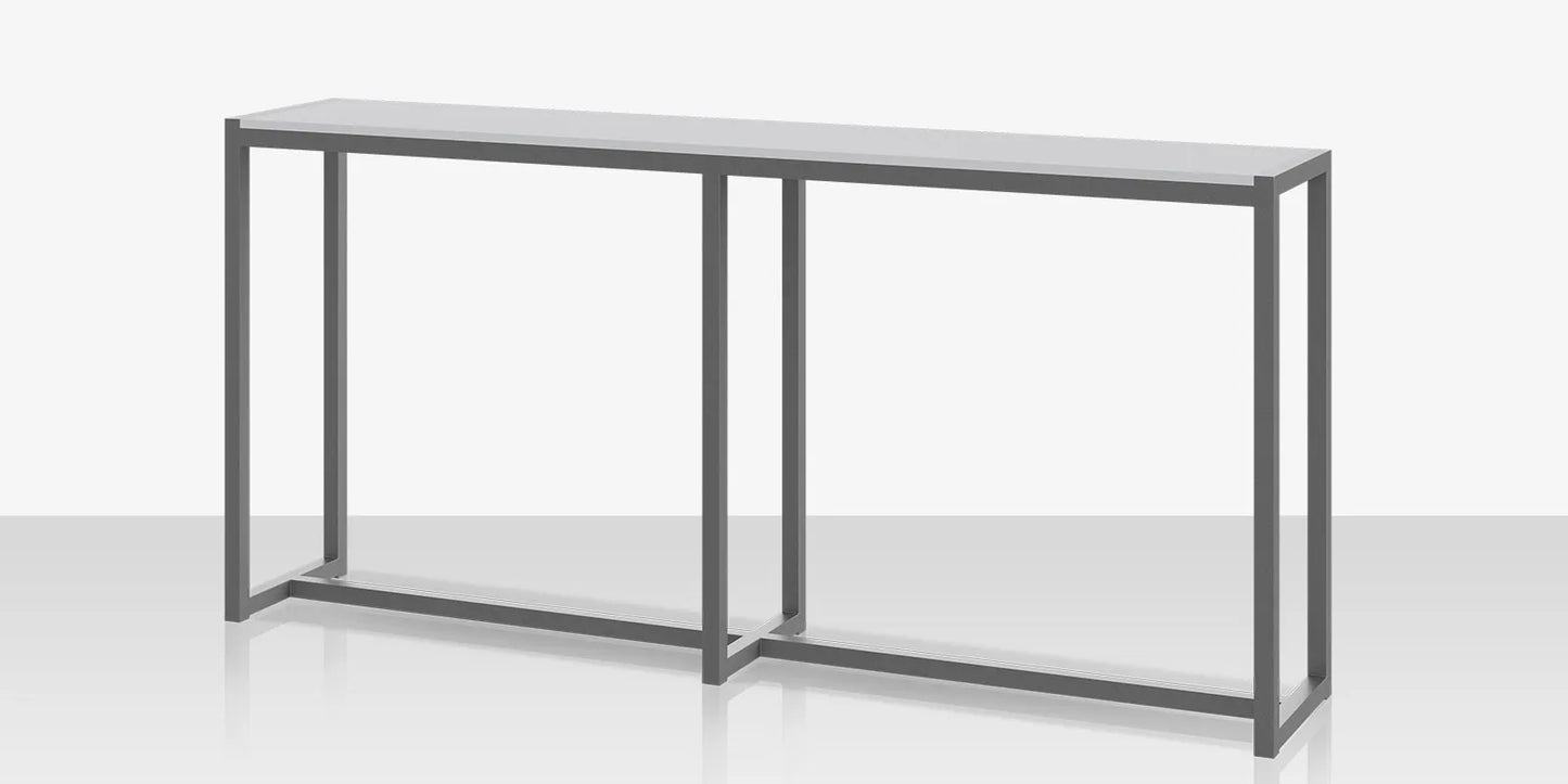 Modera Rectangular Drink Rail - Bar Height 2.5" wide slats by DecoScape (3203-934)