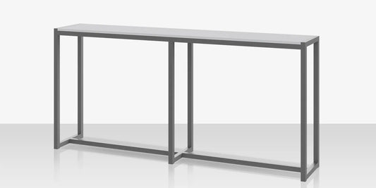 Modera Rectangular Drink Rail - Bar Height 2.5" wide slats by DecoScape