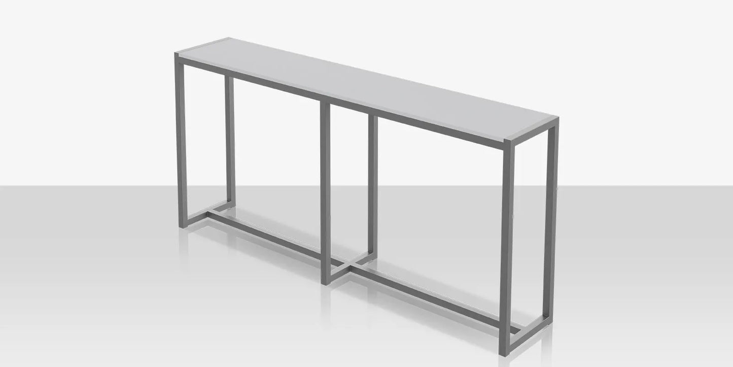 Modera Rectangular Drink Rail - Bar Height 2.5" wide slats by DecoScape (3203-934)