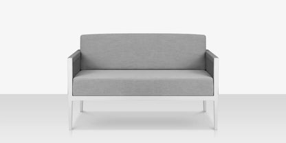Skye Loveseat - Tex White Frame with Gray Durarope by DecoScape (3303-102)