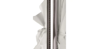 The Grand 10' Cantilever Umbrella (Square)-Mirror Anodized Frame, Lowes Grey Base by DecoScape (3601-606)