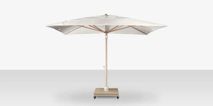 The Grand 13' Cantilever Umbrella (Square)- Wood Grain Base, Sandlewood Base by DecoScape (3601-609)