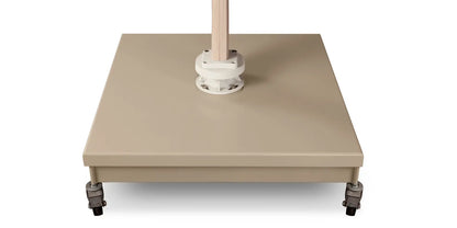 The Grand 13' Cantilever Umbrella (Square)- Wood Grain Base, Sandlewood Base by DecoScape (3601-609)