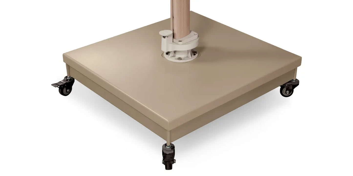 The Grand 13' Cantilever Umbrella (Square)- Wood Grain Base, Sandlewood Base by DecoScape (3601-609)