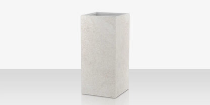 Porcelain Planter - 24" x 24" x 48" - Arles Blanco by DecoScape (6003-783-PAB)