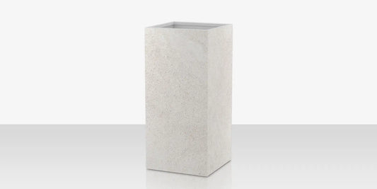 Porcelain Planter - 24" x 24" x 48" - Arles Blanco by DecoScape