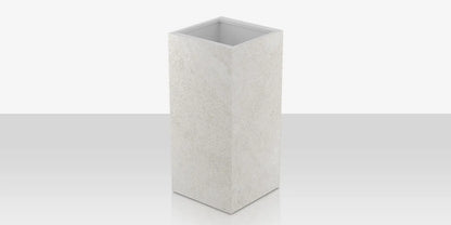 Porcelain Planter - 24" x 24" x 48" - Arles Blanco by DecoScape (6003-783-PAB)