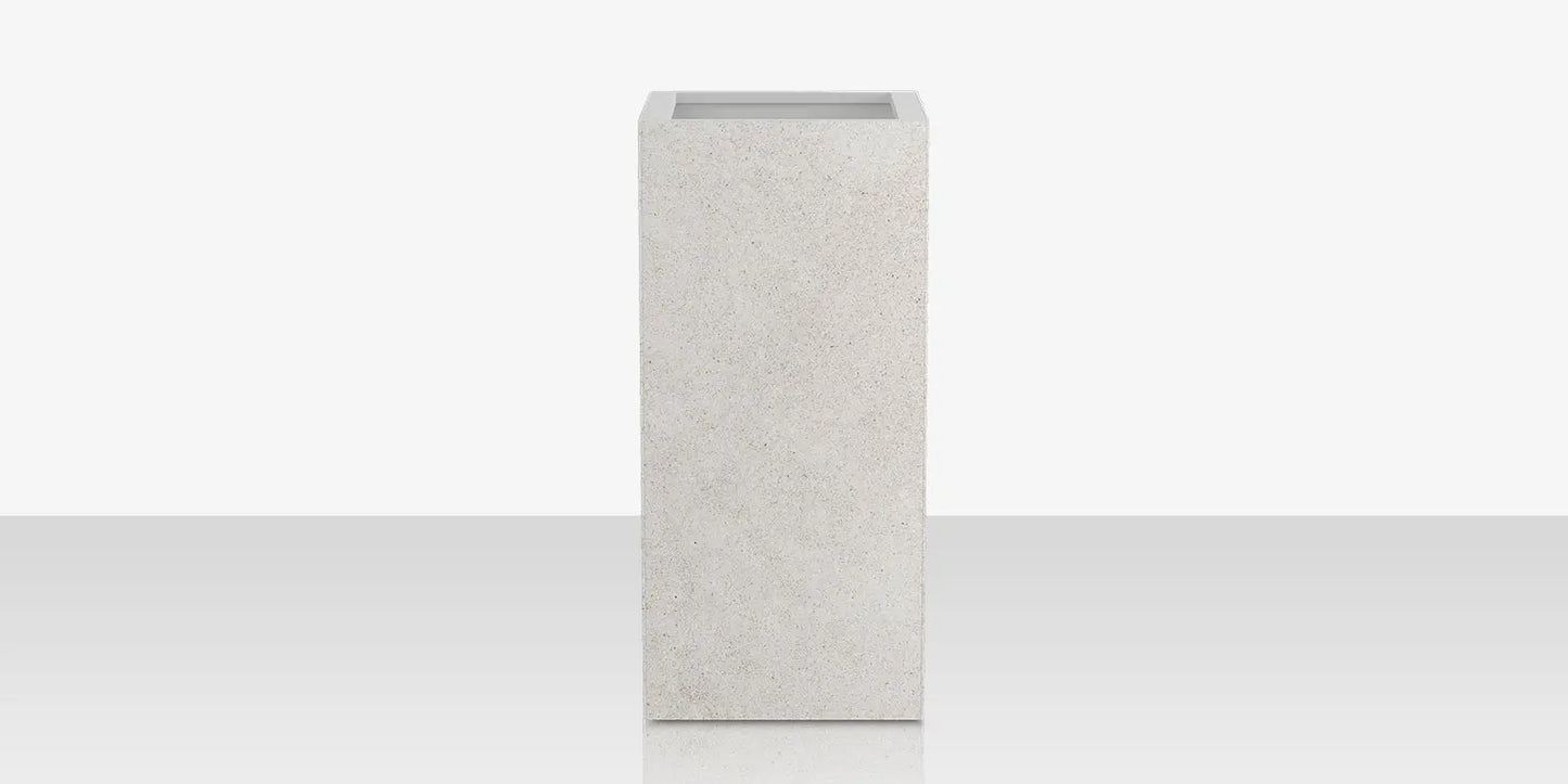 Porcelain Planter - 24" x 24" x 48" - Arles Blanco by DecoScape (6003-783-PAB)