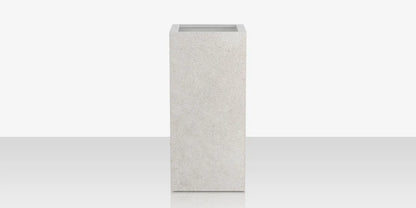 Porcelain Planter - 24" x 24" x 48" - Arles Blanco by DecoScape (6003-783-PAB)