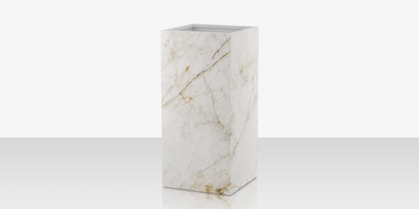 Porcelain Planter - 24" x 24" x 48" - Cuarzo Reno by DecoScape (6003-783-PCR)