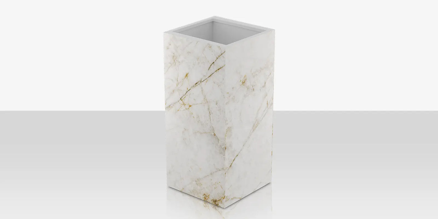 Porcelain Planter - 24" x 24" x 48" - Cuarzo Reno by DecoScape (6003-783-PCR)