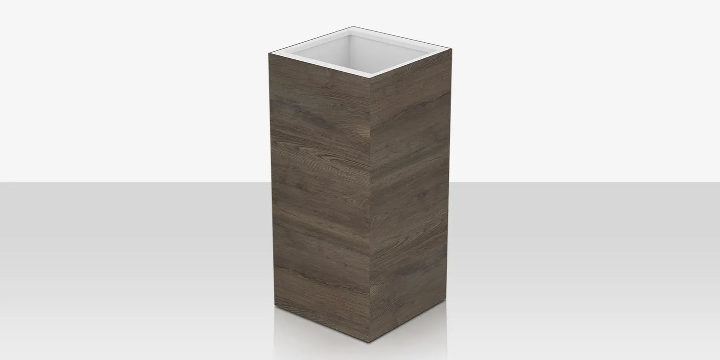 Porcelain Planter - 24" x 24" x 48" - Jungla Teca by DecoScape (6003-783-PJT)