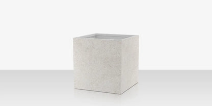 Porcelain Planter - 24" x 24" x 24" - Arles Blanco by DecoScape (6003-784-PAB)