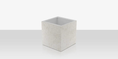 Porcelain Planter - 24" x 24" x 24" - Arles Blanco by DecoScape (6003-784-PAB)