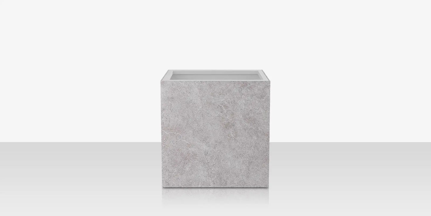 Porcelain Planter - 24" x 24" x 24" - Arles Gris by DecoScape (6003-784-PAG)