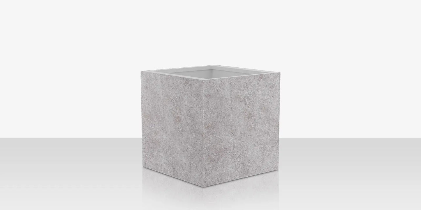 Porcelain Planter - 24" x 24" x 24" - Arles Gris by DecoScape (6003-784-PAG)