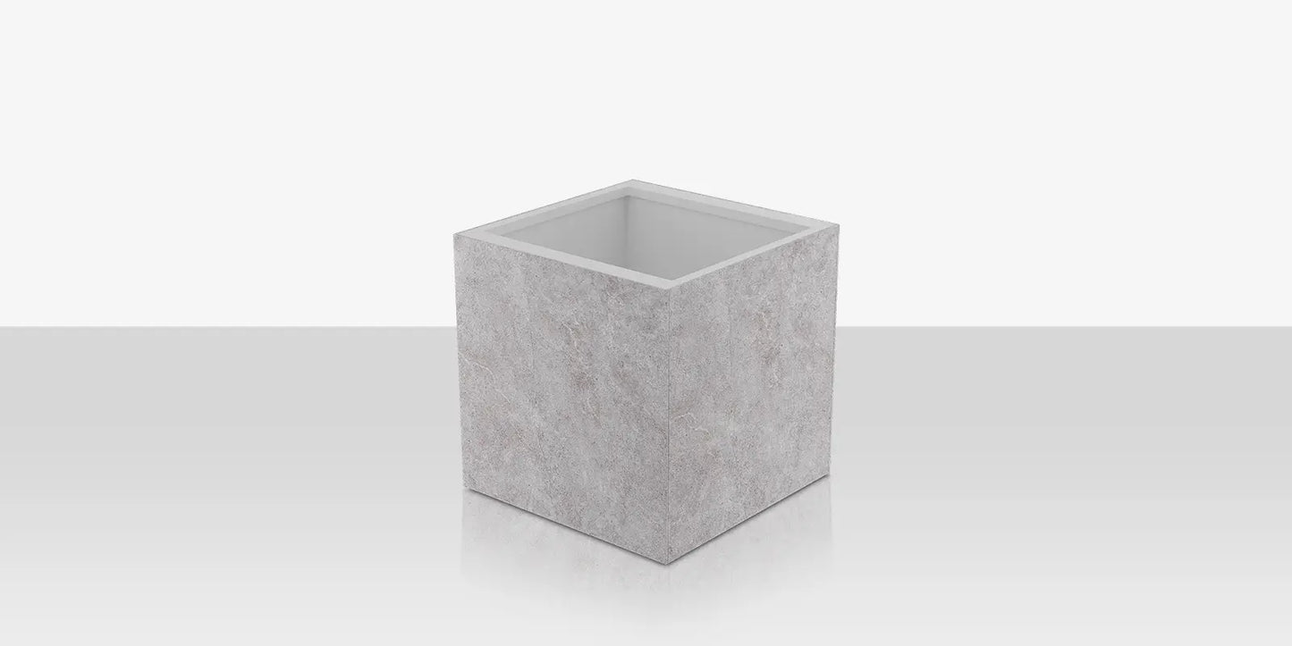 Porcelain Planter - 24" x 24" x 24" - Arles Gris by DecoScape (6003-784-PAG)