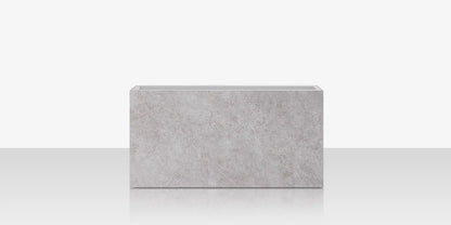 Porcelain Planter - 48" x 12" x 24" - Arles Gris by DecoScape (6003-785-PAG)