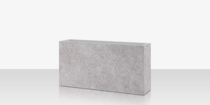 Porcelain Planter - 48" x 12" x 24" - Arles Gris by DecoScape (6003-785-PAG)