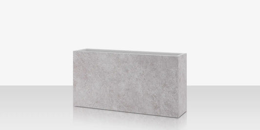 Porcelain Planter - 48" x 12" x 24" - Arles Gris by DecoScape