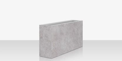 Porcelain Planter - 48" x 12" x 24" - Arles Gris by DecoScape (6003-785-PAG)