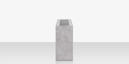 Porcelain Planter - 48" x 12" x 24" - Arles Gris by DecoScape (6003-785-PAG)