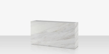 Porcelain Planter - 48" x 12" x 24" - Calacata by DecoScape (6003-785-PCC)