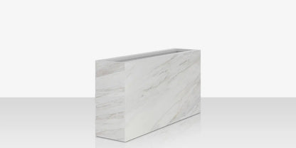 Porcelain Planter - 48" x 12" x 24" - Calacata by DecoScape (6003-785-PCC)