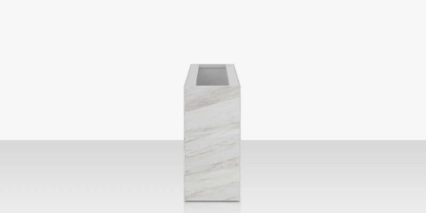 Porcelain Planter - 48" x 12" x 24" - Calacata by DecoScape (6003-785-PCC)