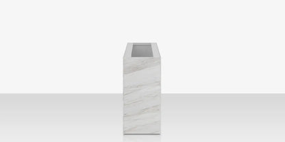 Porcelain Planter - 48" x 12" x 24" - Calacata by DecoScape (6003-785-PCC)