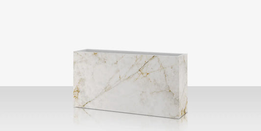 Porcelain Planter - 48" x 12" x 24" - Cuarzo Reno by DecoScape