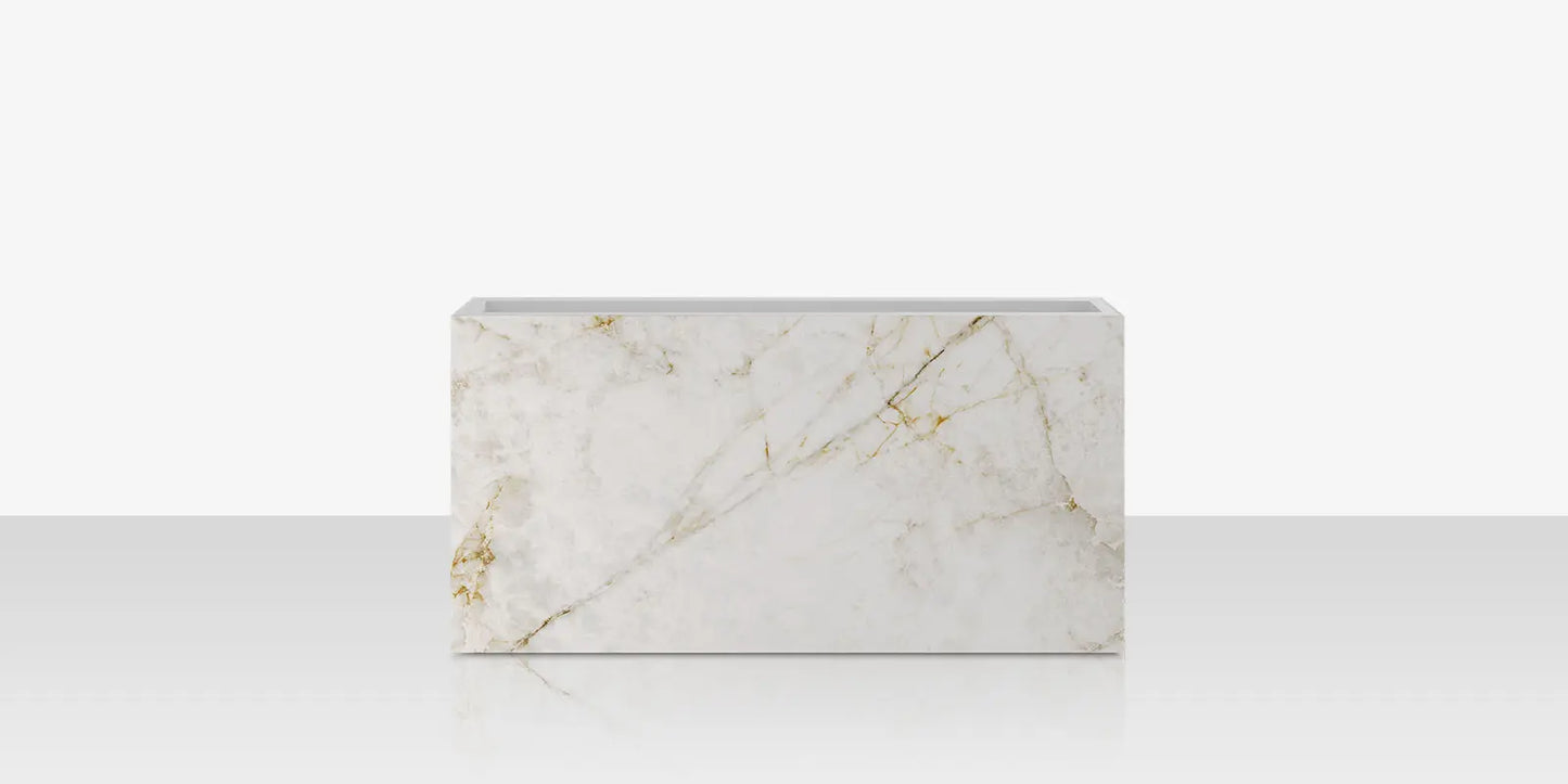 Porcelain Planter - 48" x 12" x 24" - Cuarzo Reno by DecoScape (6003-785-PCR)