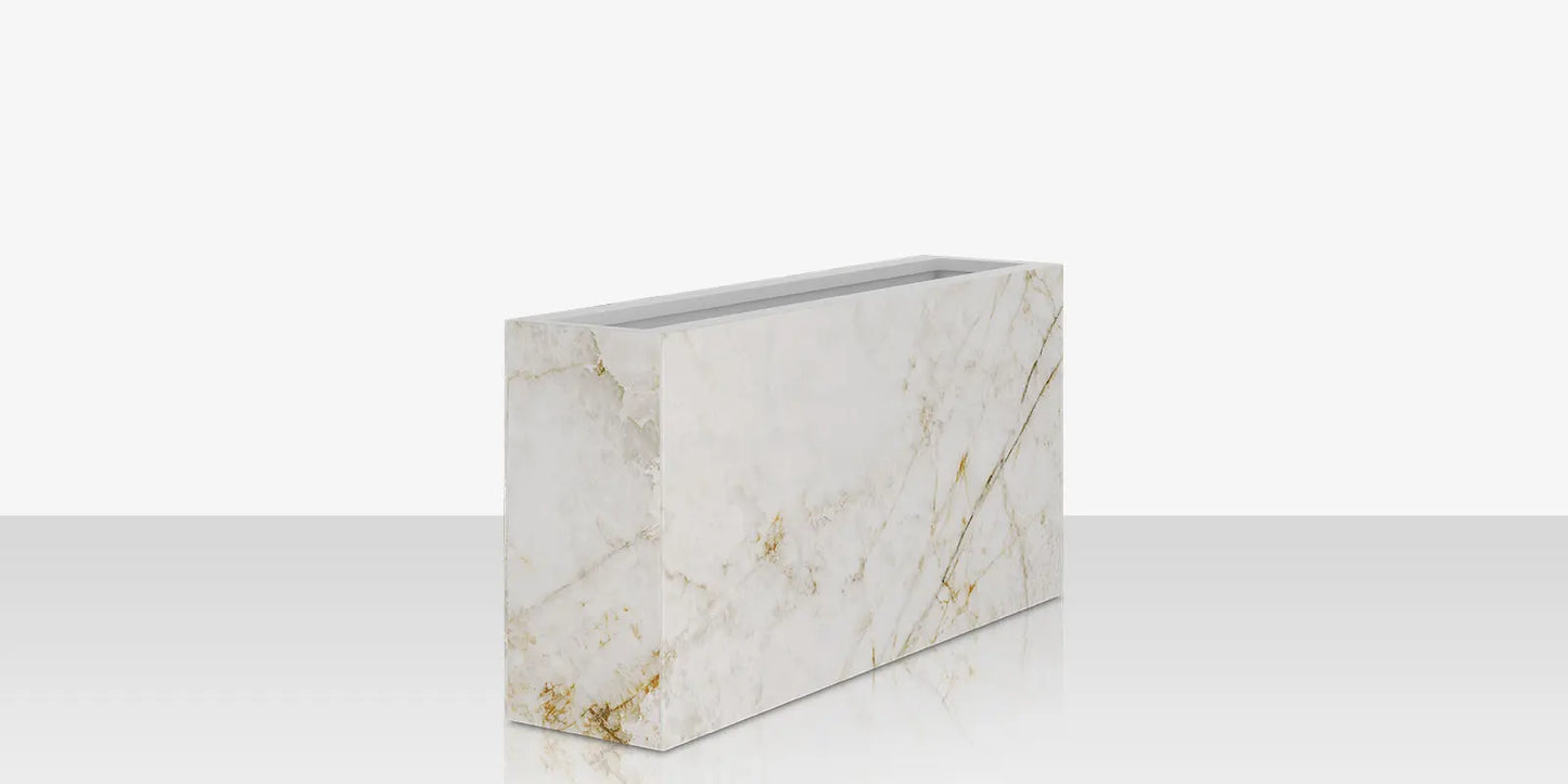 Porcelain Planter - 48" x 12" x 24" - Cuarzo Reno by DecoScape (6003-785-PCR)