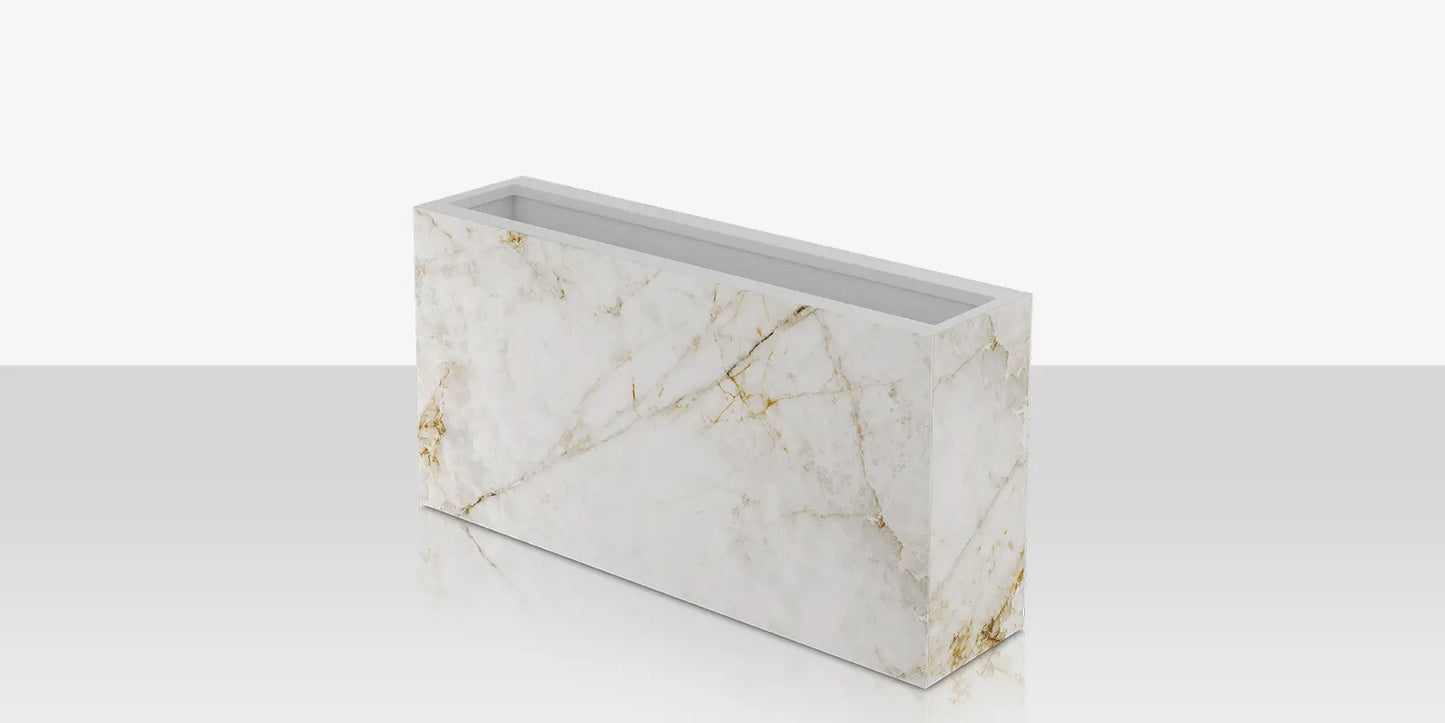 Porcelain Planter - 48" x 12" x 24" - Cuarzo Reno by DecoScape (6003-785-PCR)
