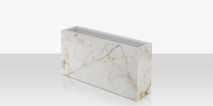 Porcelain Planter - 48" x 12" x 24" - Cuarzo Reno by DecoScape (6003-785-PCR)